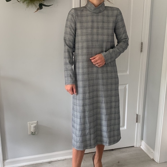 Zara trafaiuc collection Checked‎ size S Pencil-Dress plaid classic houndstooth - Picture 2 of 16